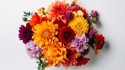 Bouquet of colorful flowers. Created using generative AI.