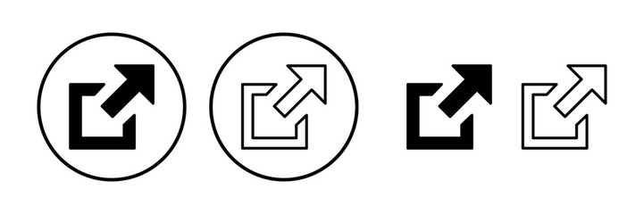 External link icon vector. hyperlink chain symbol. download, share,