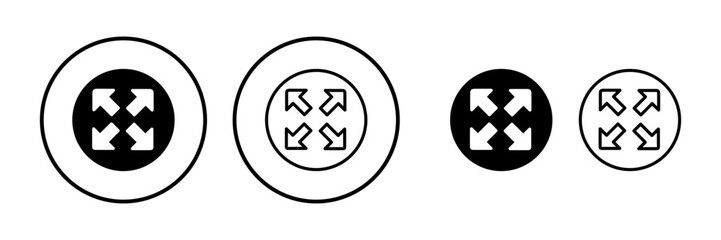 Fullscreen icon vector. expand fullscreen icon