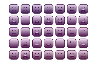 set of colourful smiley faces emoji