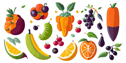 Detailed and Realistic Fruit Illustrations in Vector Format