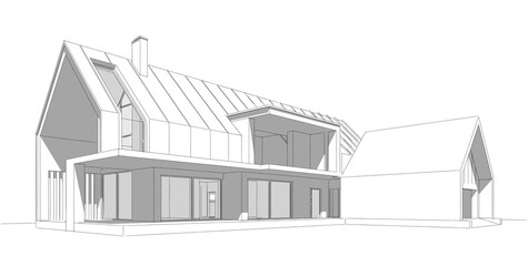 house sketch drawing