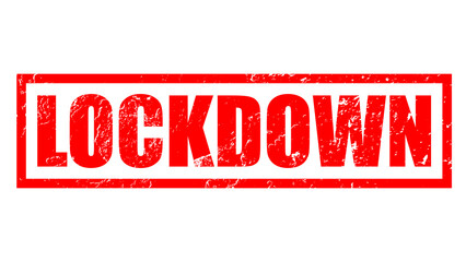 lockdown red text stickers grunge stamp illustration background
