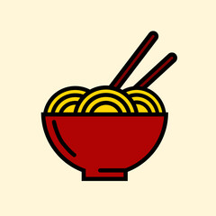 noodle illustration. noodle cartoon. illustration for children's book.