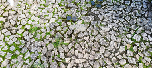 background Portuguese cobblestone pavements