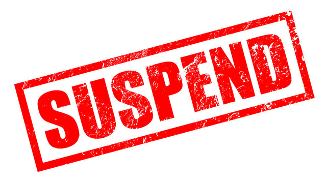 suspend red text stickers grunge stamp illustration background