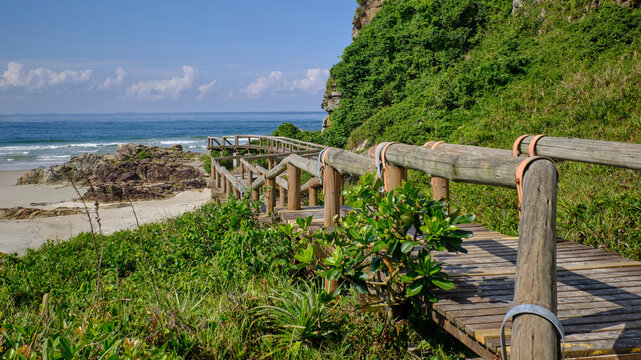 Path to the beach near Gruta das Encantadas on Ilha do Mel, Parana, Brazil