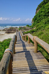 Fototapeta na wymiar Path to the beach near Gruta das Encantadas on Ilha do Mel, Parana, Brazil