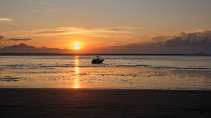 Sunset at Ilha do Mel in the state of Parana, Brazil.