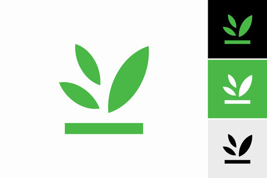 three leaf modern logo vector sign