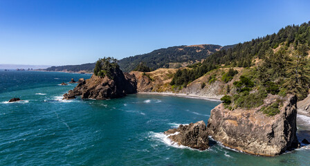 View North from Arch Rock. This beautiful coastline can be found at Arch Rock on the Oregon coast