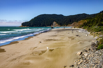 Desolate Myer's Beach. This beautiful but empty Myer's Beach can be found south of the town of Gold Beach on the Oregon Coast