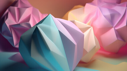 Abstract folded paper Generative AI