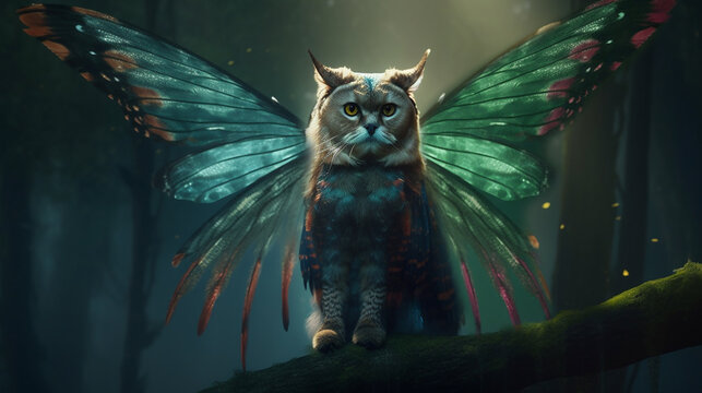 Fantasy Cats With Wings