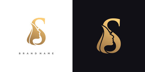 Letter logo design idea for beauty with modern style