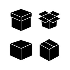 Box icon vector illustration. box sign and symbol, parcel, package