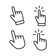 Hand cursor icon vector illustration. cursor sign and symbol. hand cursor icon clik