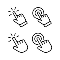 Hand click icon vector illustration. pointer sign and symbol. hand cursor icon