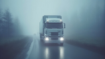 Obraz na płótnie Canvas Truck Driving Generative AI