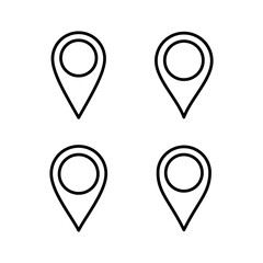 Pin icon vector illustration. Location sign and symbol. destination icon. map pin