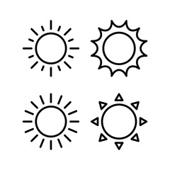 Sun icon vector illustration. Brightness sign and symbol.