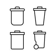 Trash icon vector illustration. trash can icon. delete sign and symbol.