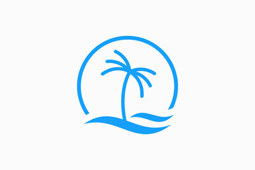 Fototapeta na wymiar island modern logo vector sign