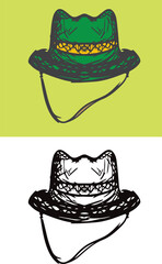set of Leprechaun hat vector