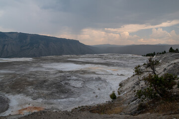 Fototapeta na wymiar Hot springs in Yellowstone