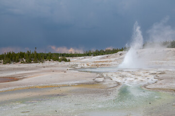 Hot springs in Yellowstone
