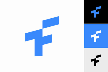 Initial Letter TF Vector Logo Design Template