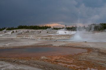 Hot springs in Yellowstone