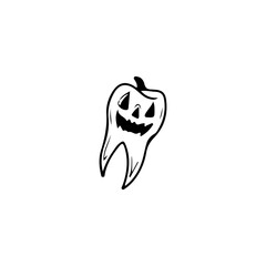 vector illustrator spooky teeth concept