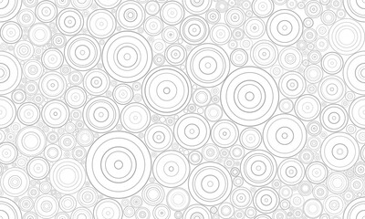 Grey circle in circle seamless pattern background. Vector Abstract.