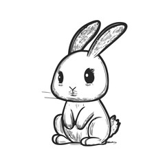 easter bunny with eggs vector illustration