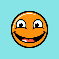 happy smiley face emoji vector illustration.