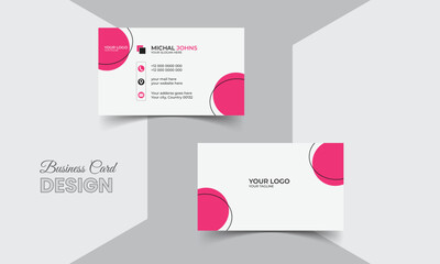 Business card design template, Clean professional business card template, visiting card, business card template.