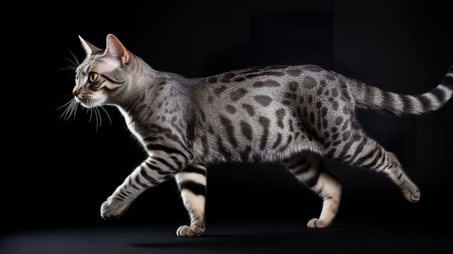 Egyptian Mau in motion