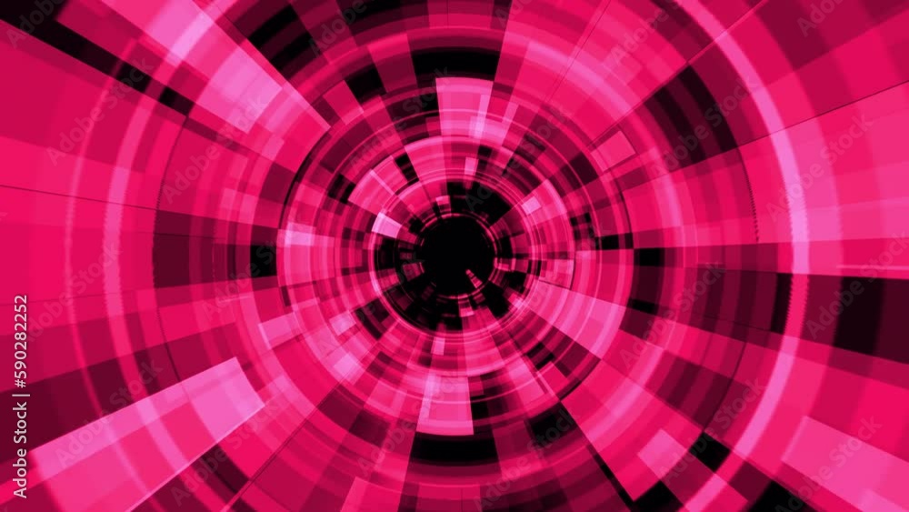 Poster cyberspace metallic red 4k background with spinning and flashing tunnel at 60fps.