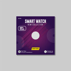 social media post template design for new watch sale