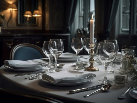 A table set for a fine dining experience