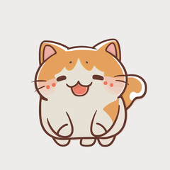 Happy Cat, Digital art.