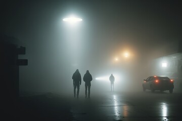 people in the fog searching the unknown. Generative AI