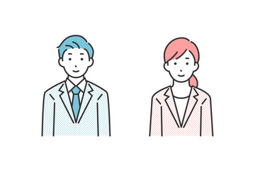 男性と女性のビジネスパーソン