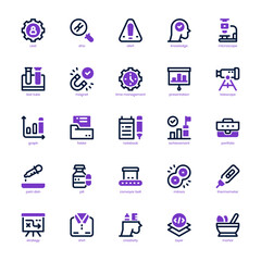 Research and Development Icon pack for your website design, logo, app, and user interface. Research and Development Icon mixed line and solid design. Vector graphics illustration and editable stroke.