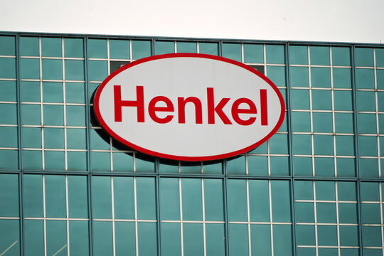 Stamford, CT - April 7, 2023 : Henkel America corporate headquarters logo sign in Connecticut