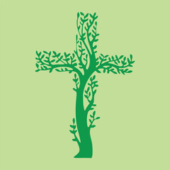 Tree cross logo
