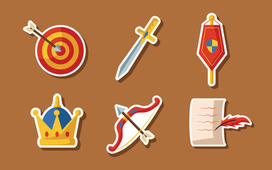 Medieval Kingdom Sticker Collection
