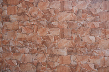 Red brown stone surface. brown natural stone block background.