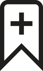 add bookmark icon vector isolated on white background